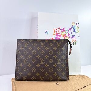 Louis Vuitton Brown Monogram Clutch Bag